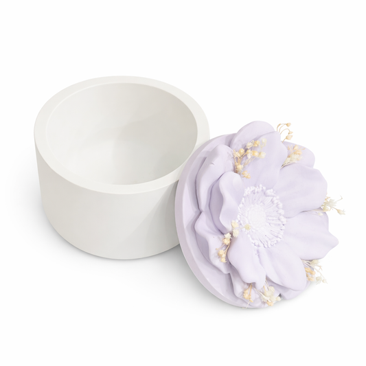 Boite Fleur parfumable #03 Mauve pastel