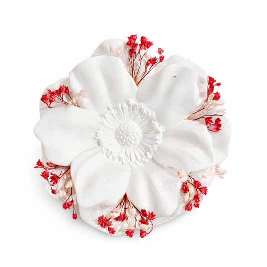 Boite Fleur parfumable #05 Blanche et Taupe pastel