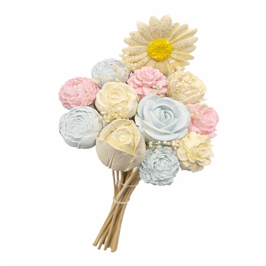 Bouquet diffuseur #02 Rose, jaune, vert pastel