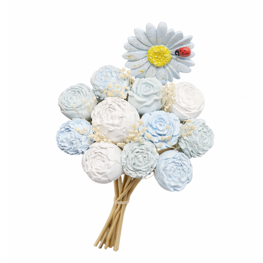 Bouquet diffuseur #03 Blanc, bleu, vert pastel