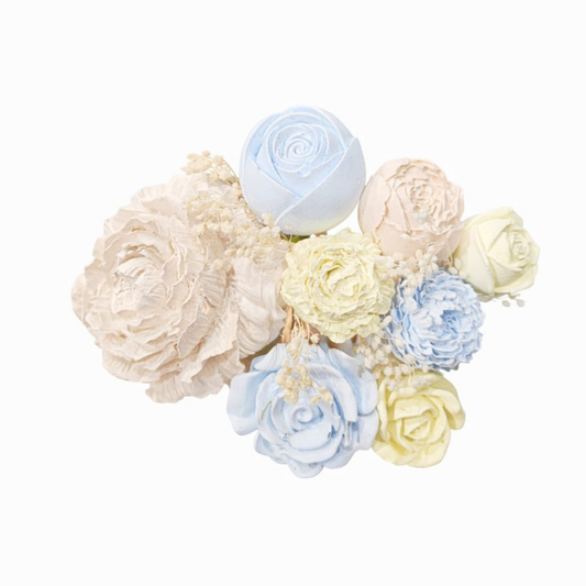 Bouquet diffuseur #04 Pêche, bleu, jaune