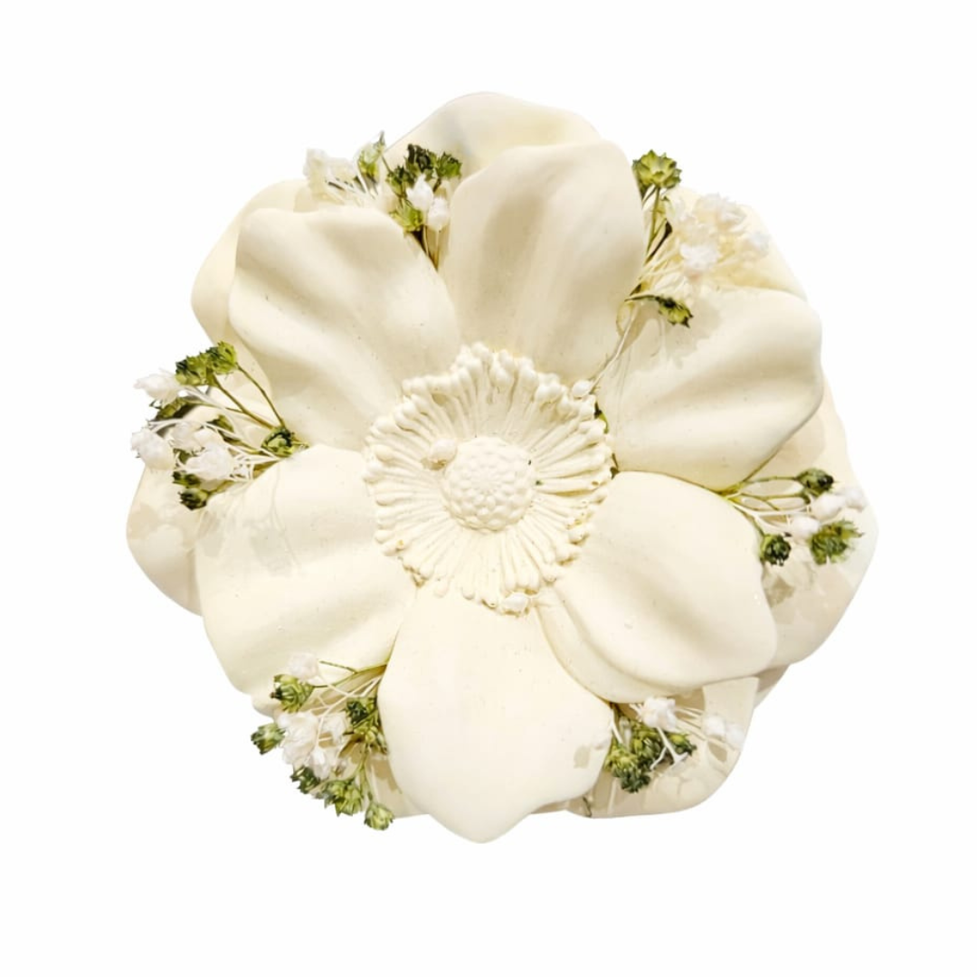 Boite Fleur parfumable #02 Jaune pastel